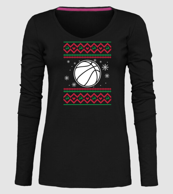 Model tricotat de Crăciun - baschet model negru pe tricou