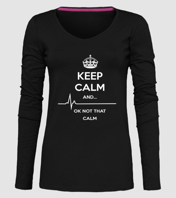 Kepp Calm....ok not that calm model negru pe tricou