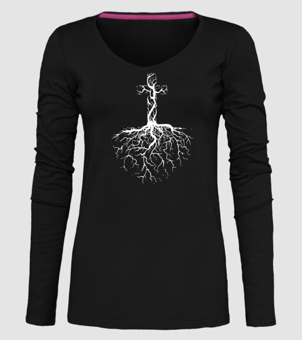 Cruce model negru pe tricou