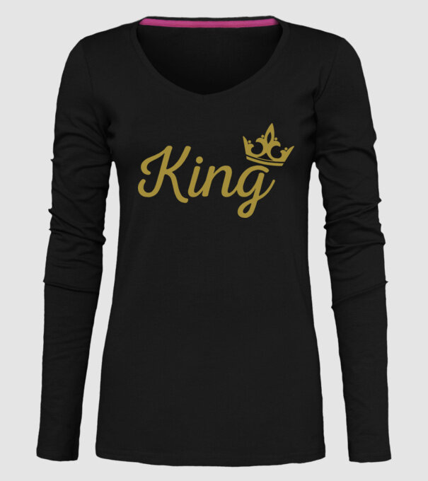 King model negru pe tricou