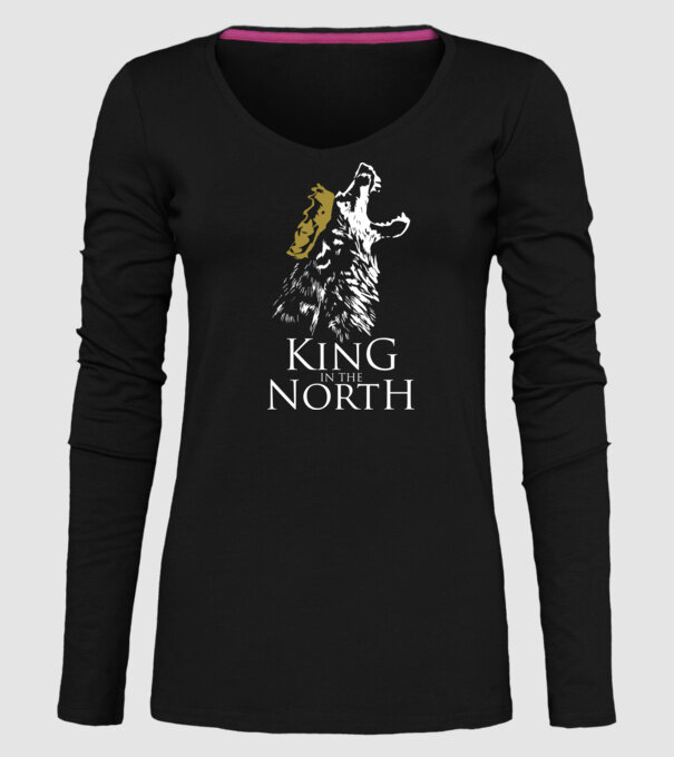 King in the north 2c model negru pe tricou