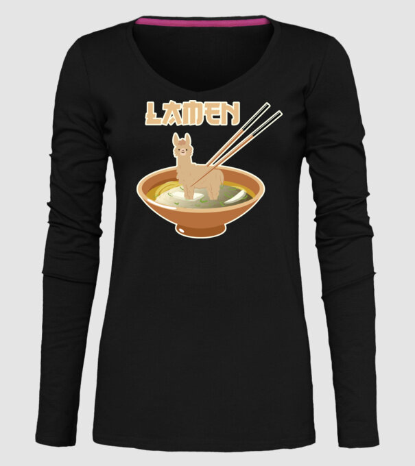 Lamen model negru pe tricou