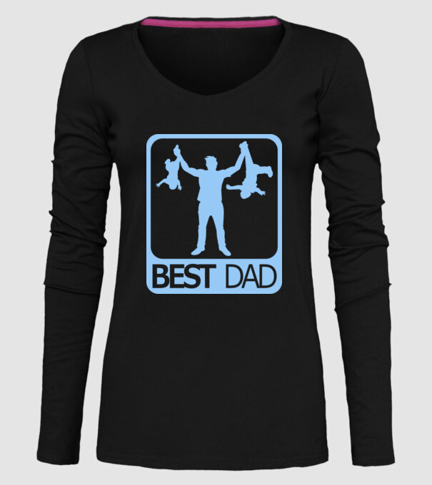 Cel mai bun tată model negru pe tricou