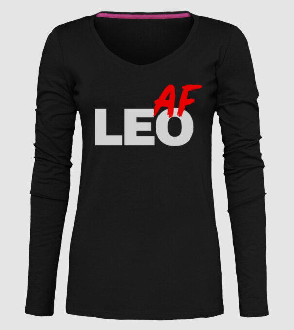 LEO as fuck model negru pe tricou