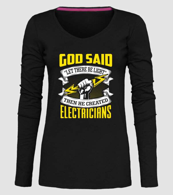 Let there be light model negru pe tricou