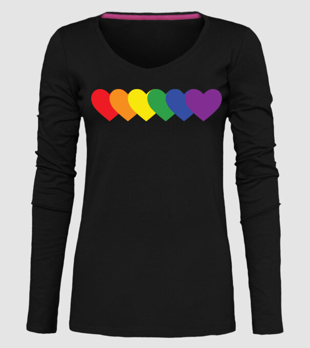 Inimi Lgbtq model negru pe tricou