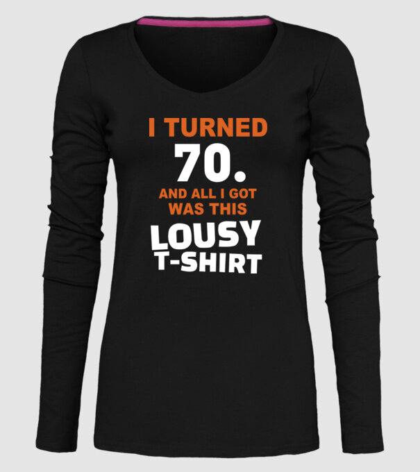 Lousy T-shirt 70. model negru pe tricou