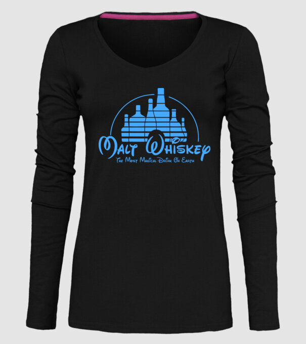 Malt Whiskey model negru pe tricou