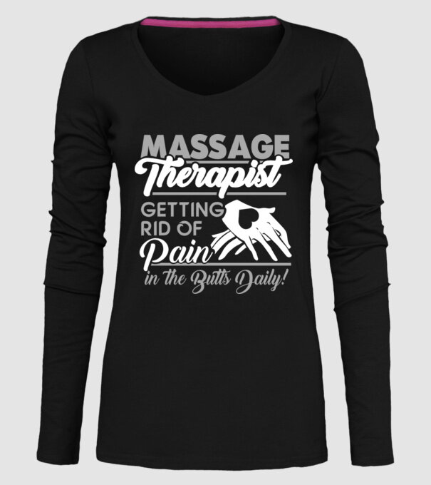 Massage pain model negru pe tricou