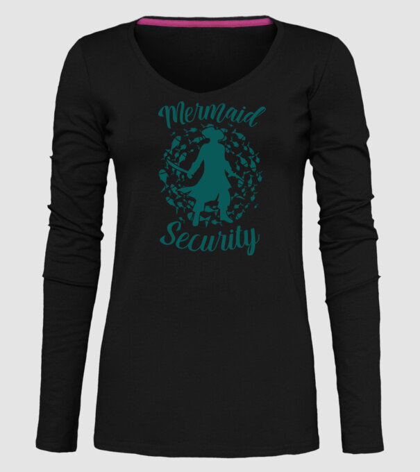 Mermaid Security boys model negru pe tricou