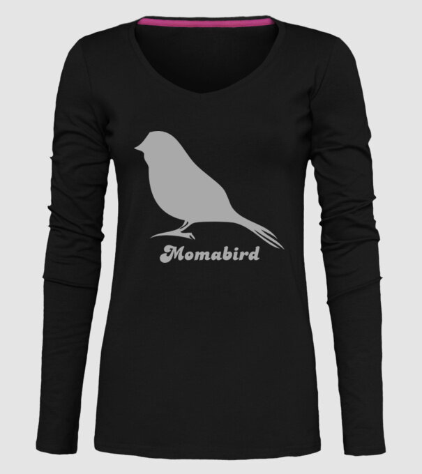 Momabird model negru pe tricou