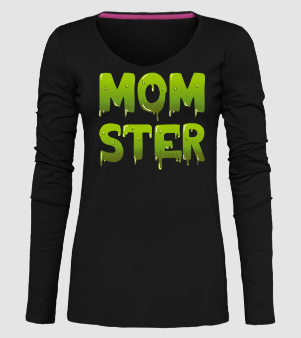 Momster model negru pe tricou
