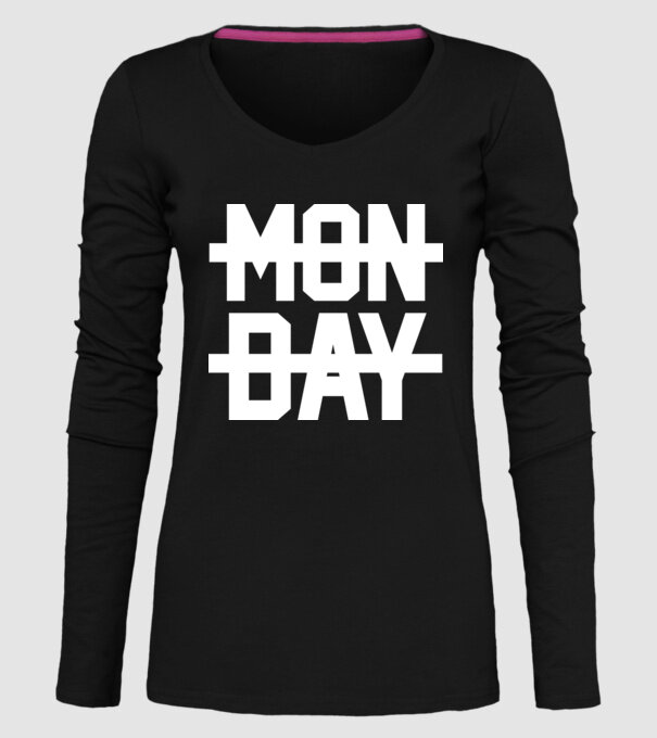 Monday model negru pe tricou