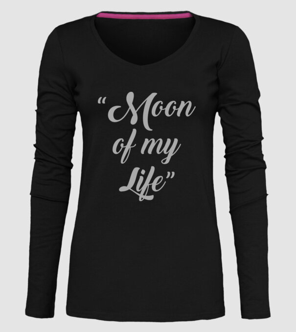 Moon of my life model negru pe tricou