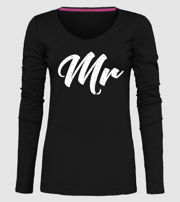 Mr 1 model negru pe tricou