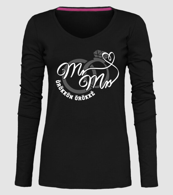 pentru totdeauna model negru pe tricou