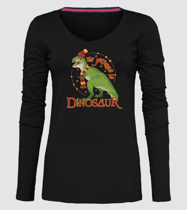 My patronus is dinosaur model negru pe tricou