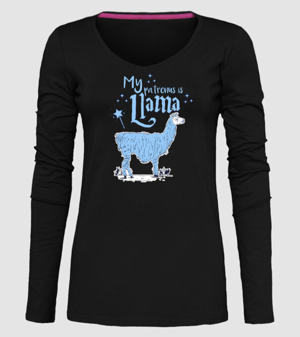 My patronus is Llama model negru pe tricou