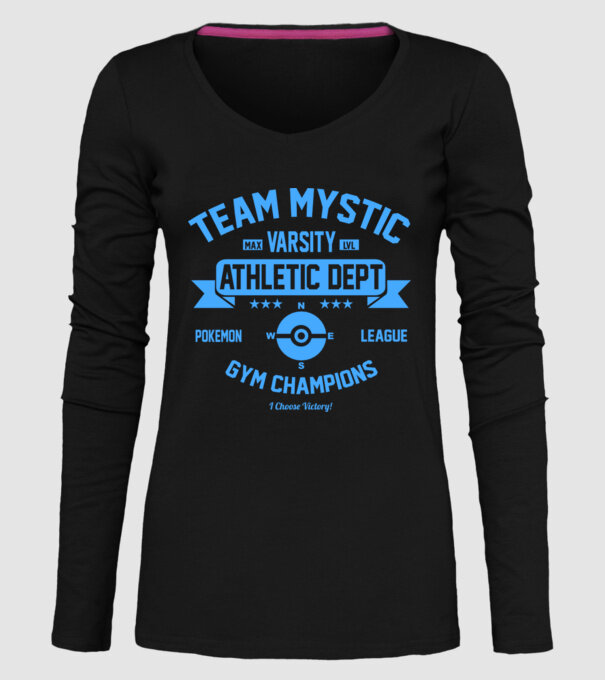 Mystic champions model negru pe tricou
