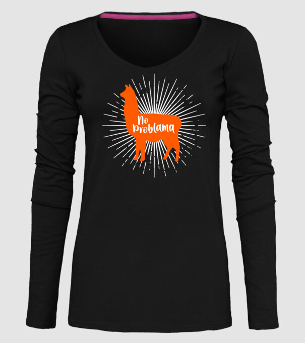 No problama model negru pe tricou