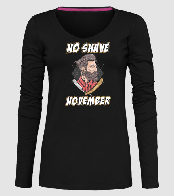 No shave November model negru pe tricou