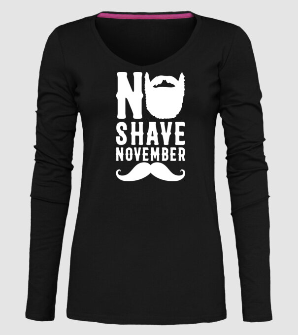 No shave november model negru pe tricou