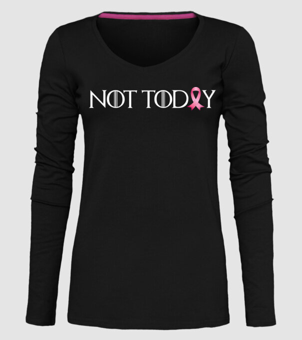 Not today model negru pe tricou