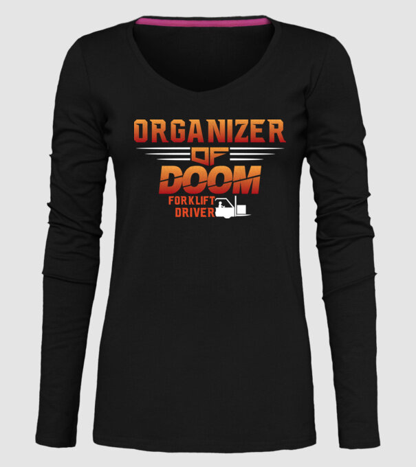 organizer of DOOM model negru pe tricou