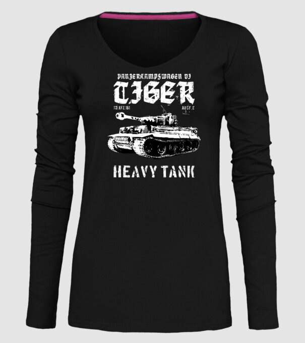 Panzer VI tiger model negru pe tricou