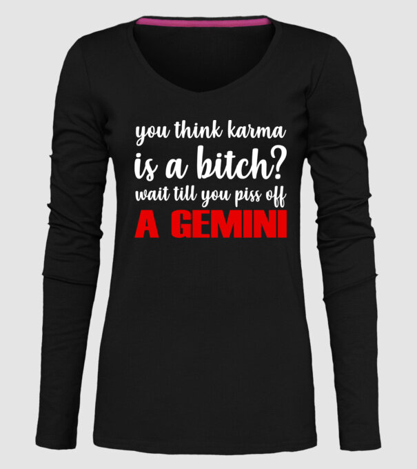 Piss of a GEMINI model negru pe tricou