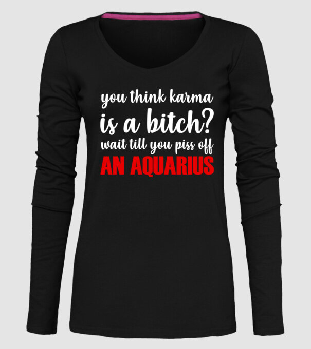 Piss of an AQUARIUS model negru pe tricou