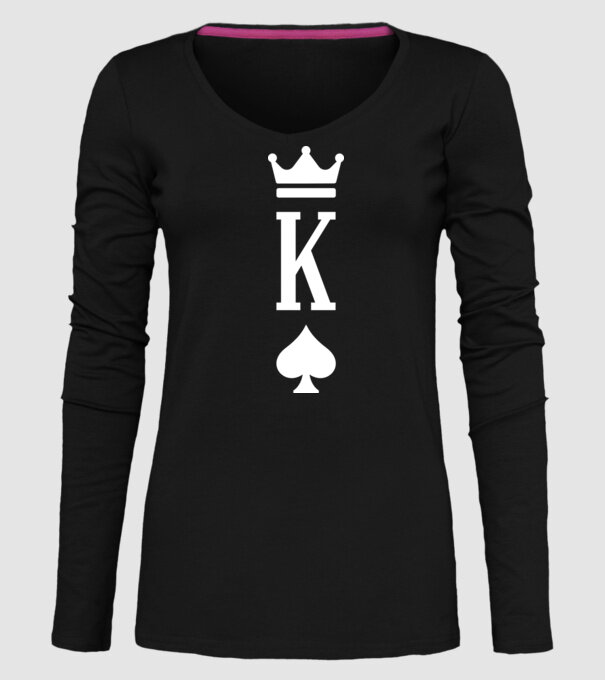 Playing cards King of spades model negru pe tricou