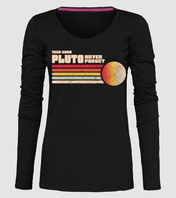 pluto model negru pe tricou