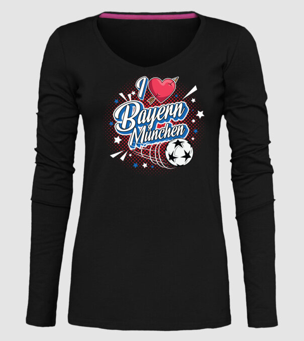 Popart Bayern model negru pe tricou