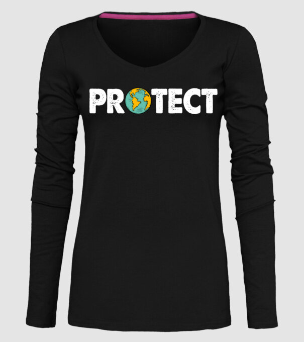 Protect earth model negru pe tricou