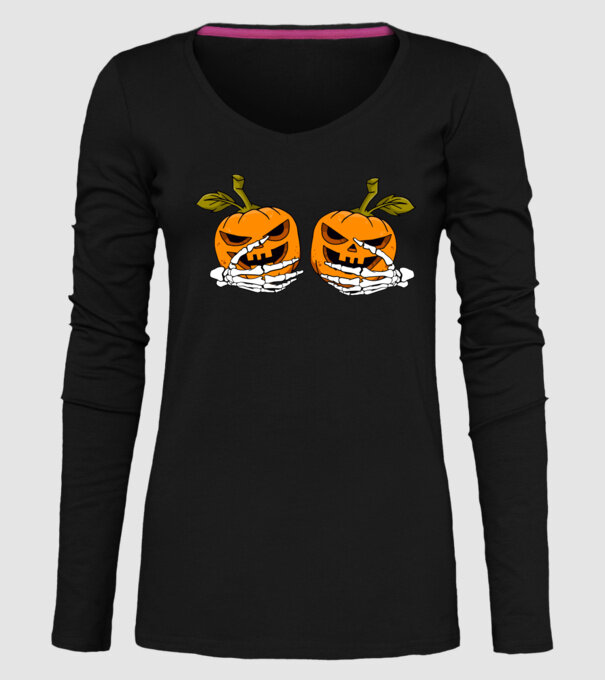 Pumpkin titts model negru pe tricou