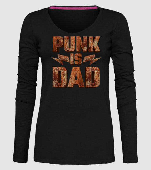 PUNK IS DAD model negru pe tricou