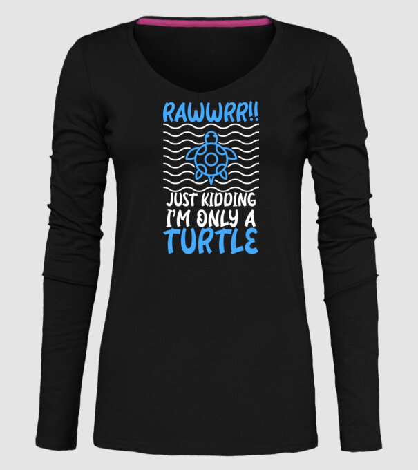 Rawwr turtle model negru pe tricou