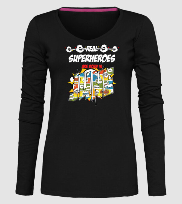 real superheroes are born in june model negru pe tricou
