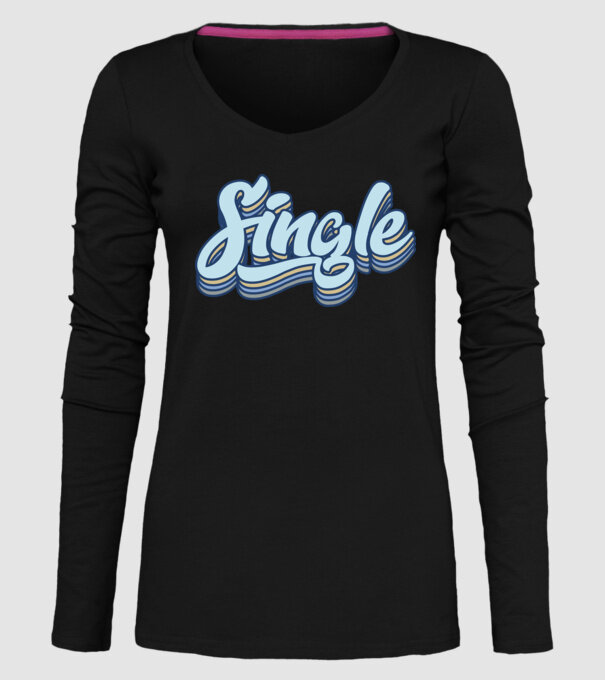 Retro single model negru pe tricou