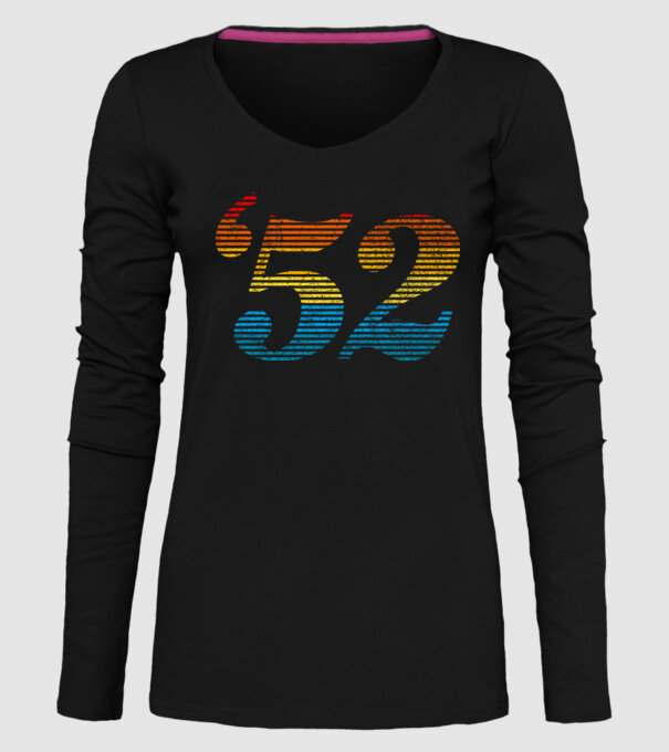 Retro Birthday 1952 model negru pe tricou