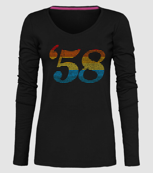 Retro Birthday 1958 model negru pe tricou