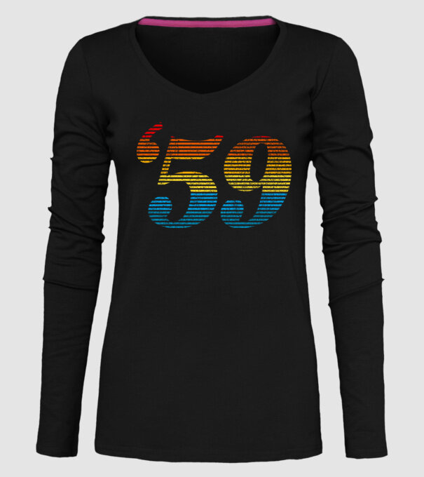 Retro Birthday 1959 model negru pe tricou