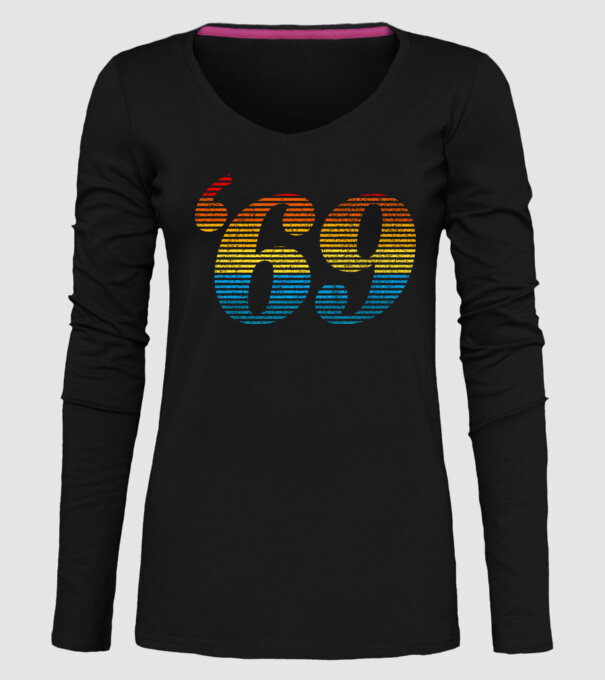Retro Birthday 1969 model negru pe tricou