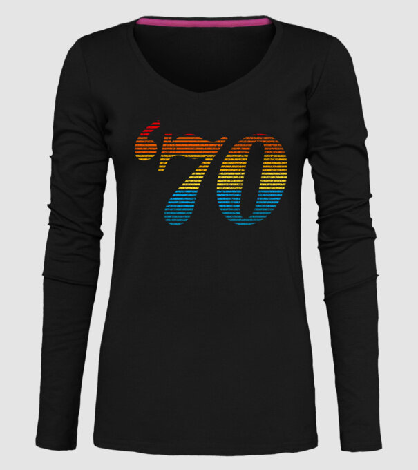 Retro Birthday 1970 model negru pe tricou