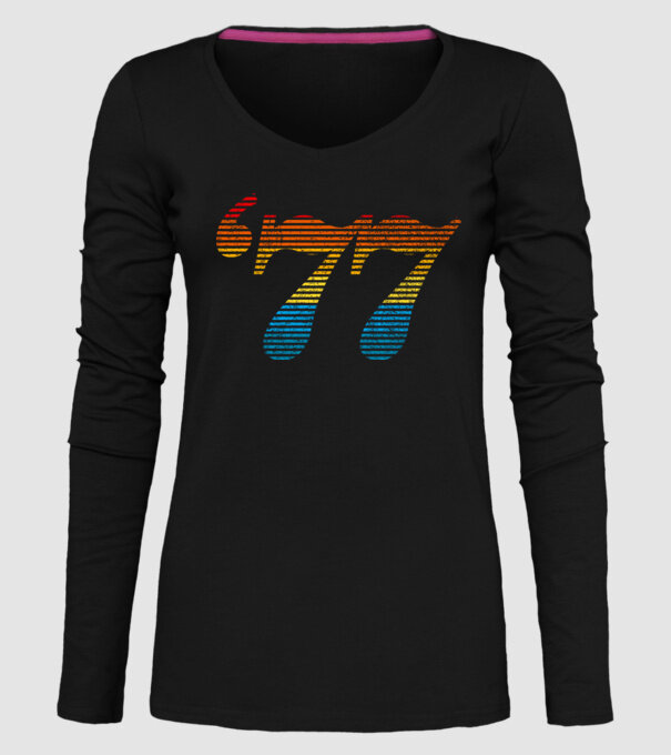 Retro Birthday 1977 model negru pe tricou