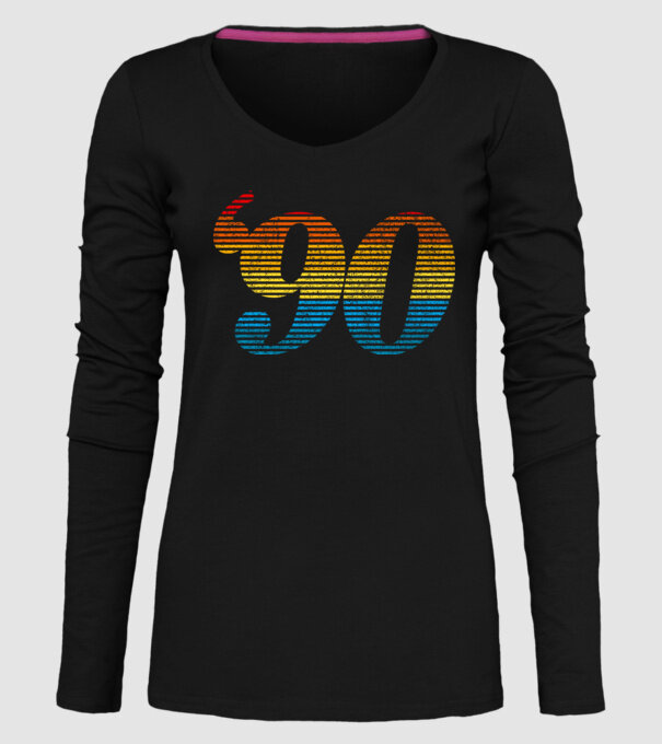 Retro Birthday 1990 model negru pe tricou