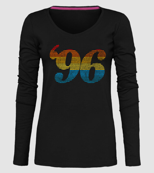 Retro Birthday 1996 model negru pe tricou