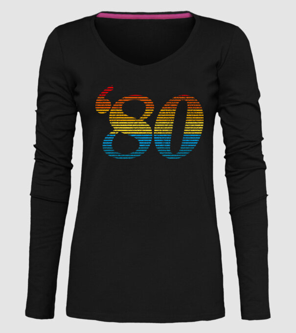 Retro Birthday 1980 model negru pe tricou