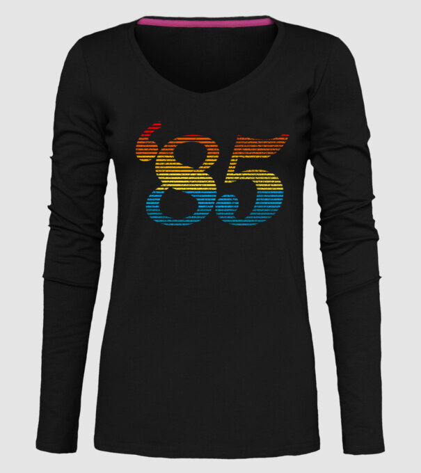 Retro Birthday 1985 model negru pe tricou